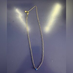 Kendra Scott Gold Necklace with Blue Accent